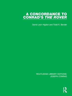 cover image of A Concordance to Conrad's the Rover